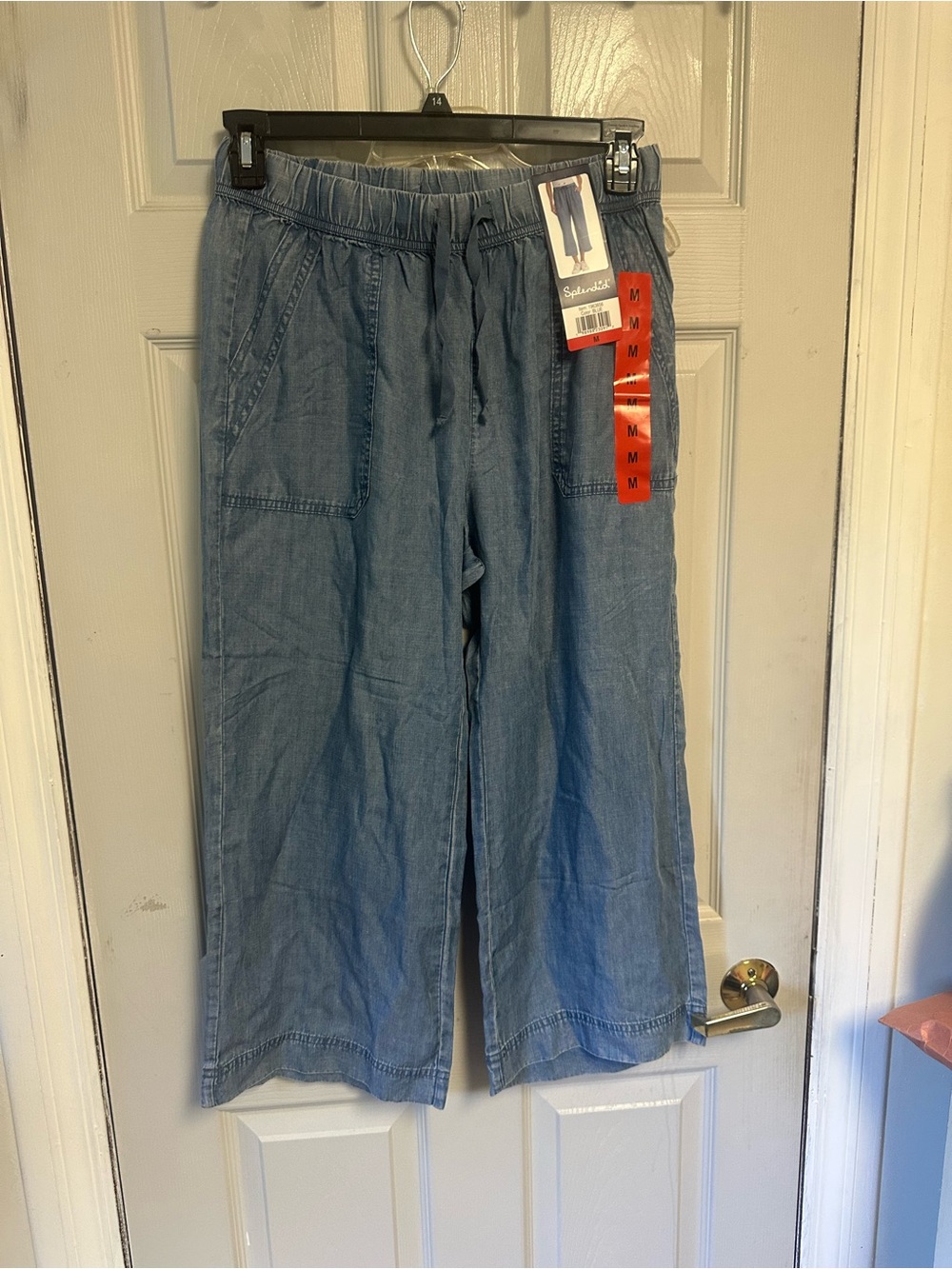 Splendid Blue Wide-Leg Drawstring Pants